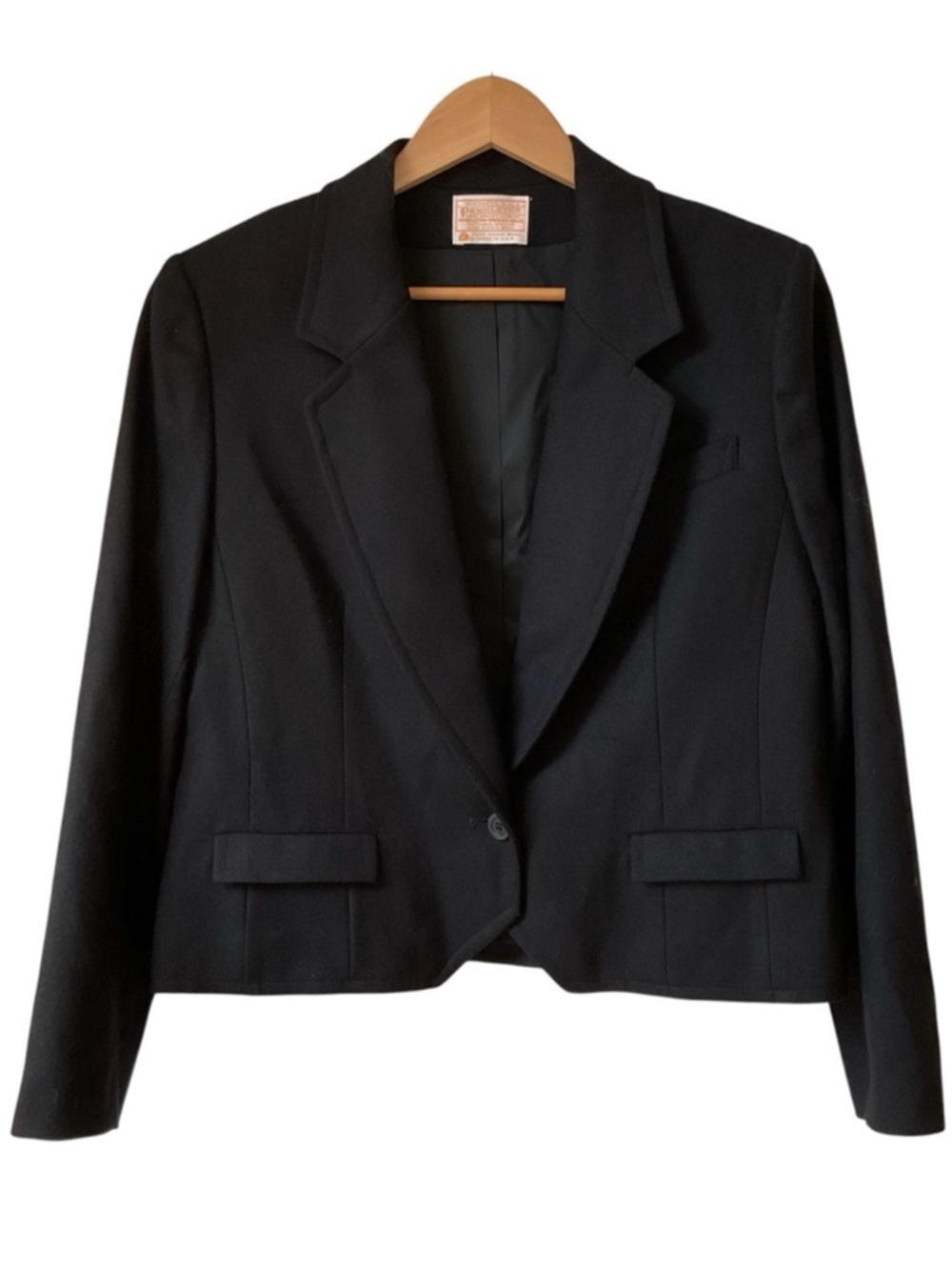 Vintage Pendleton Black Wool Blazer USA Made Women’s 16 (Vintage Sizing) Classic